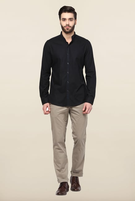 Turtle Black Textured Party Shirt Turtle Black Textured Party Shirt