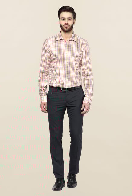 Turtle Multicolor Checkered Slim Fit Formal Shirt Turtle Multicolor Checkered Slim Fit Formal Shirt