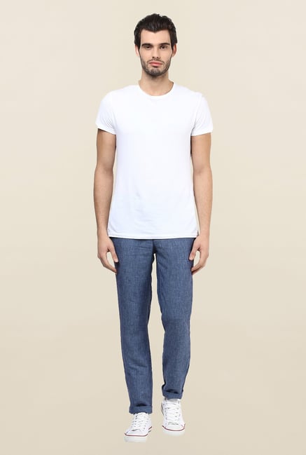 Turtle Blue Linen Casual Trouser Turtle Blue Linen Casual Trouser