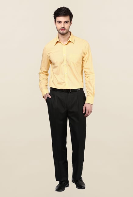 Turtle Yellow Printed Formal Shirt Turtle Yellow Printed Formal Shirt