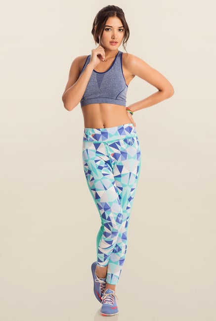 Pretty Secrets Aqua Blue Aztec Workout Leggings Pretty Secrets Aqua Blue Aztec Workout Leggings