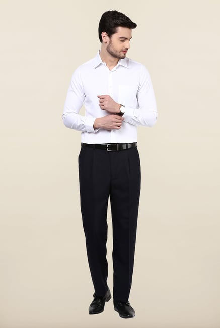 Turtle White Textured Formal Shirt Turtle White Textured Formal Shirt