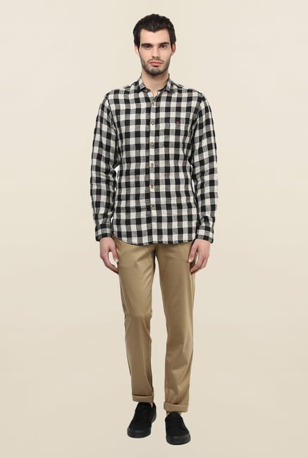 Turtle Beige Solid Casual Trouser Turtle Beige Solid Casual Trouser