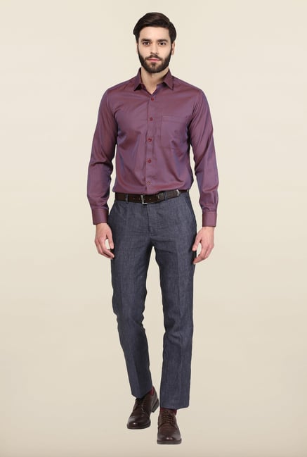 Turtle Dark Grey Linen Formal Trouser Turtle Dark Grey Linen Formal Trouser
