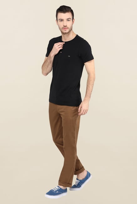 Turtle Solid Brown Casual Trouser Turtle Solid Brown Casual Trouser