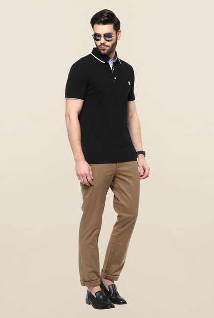 Turtle Khaki Solid Casual Trouser Turtle Khaki Solid Casual Trouser