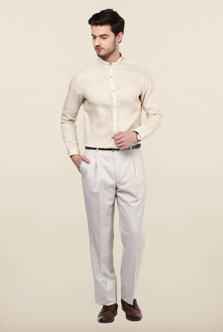 Turtle Beige Printed Casual Shirt Turtle Beige Printed Casual Shirt
