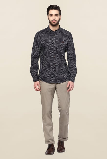 Turtle Grey Printed Casual Trouser Turtle Grey Printed Casual Trouser