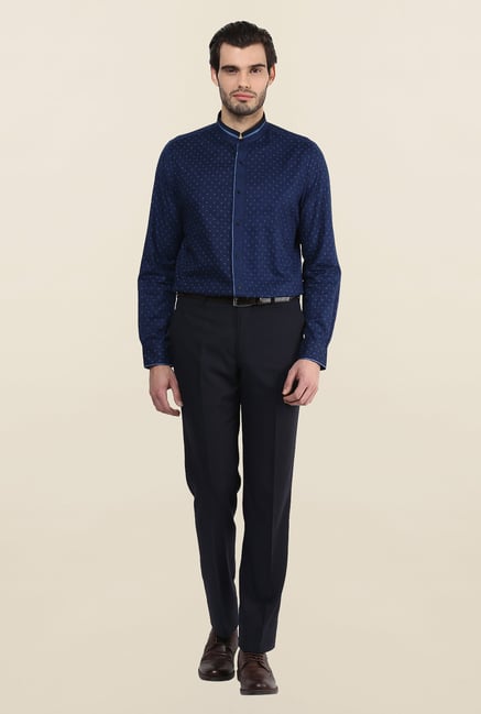 Turtle Navy Printed Casual Shirt Turtle Navy Printed Casual Shirt