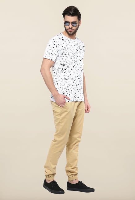 Turtle Beige Solid Casual Trouser Turtle Beige Solid Casual Trouser