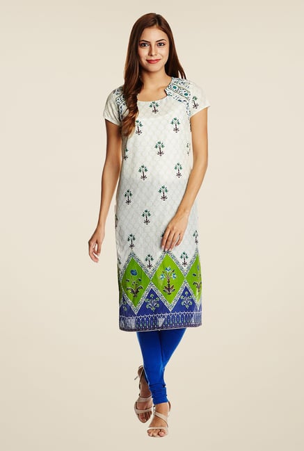 Aurelia Off White Printed Kurta Aurelia Off White Printed Kurta