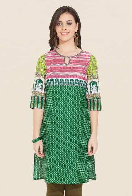 Aurelia Green Cotton Kurta Aurelia Green Cotton Kurta