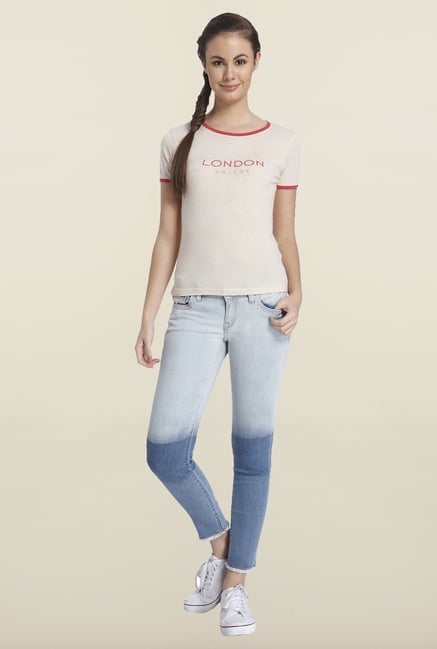 Only Misty Rose Graphic Printed T-shirt Only Misty Rose Graphic Printed T-shirt