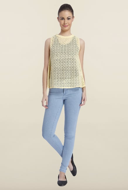 Only Yellow Solid Cotton Top Only Yellow Solid Cotton Top