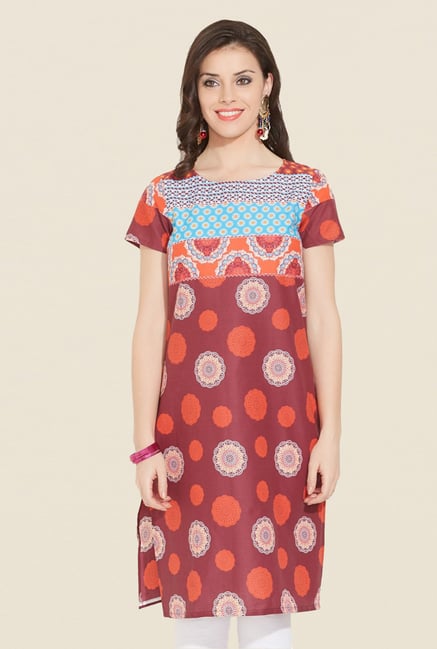 Aurelia Russet Printed Kurta Aurelia Russet Printed Kurta