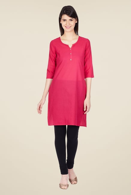 Aurelia Pink Solid Kurta Aurelia Pink Solid Kurta