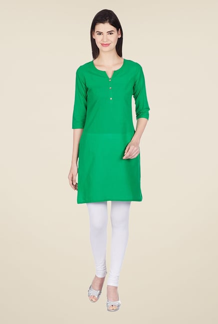 Aurelia Green Solid Kurta Aurelia Green Solid Kurta
