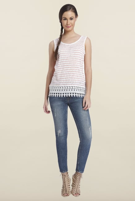 Only White Striped Top Only White Striped Top