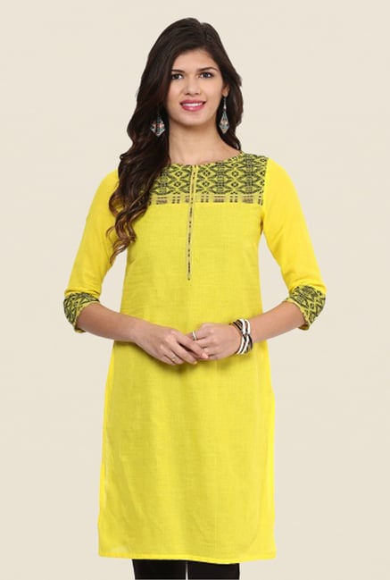 Aurelia Yellow Printed Kurta Aurelia Yellow Printed Kurta