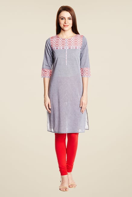 Aurelia Grey Printed Kurta Aurelia Grey Printed Kurta