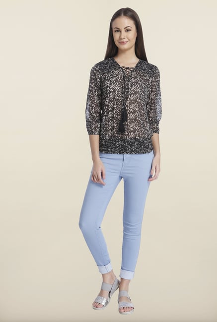 Only Black Printed Top Only Black Printed Top