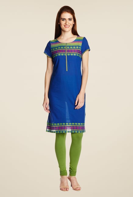 Aurelia Blue Printed Kurta Aurelia Blue Printed Kurta