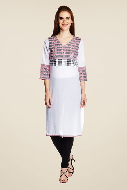Aurelia White Printed Kurta Aurelia White Printed Kurta
