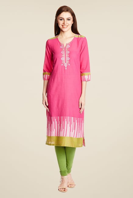 Aurelia Pink Printed Kurta Aurelia Pink Printed Kurta