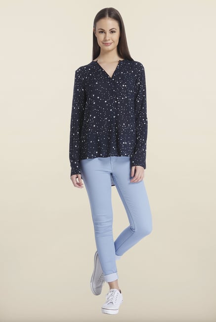 Only Black Iris Printed Top Only Black Iris Printed Top