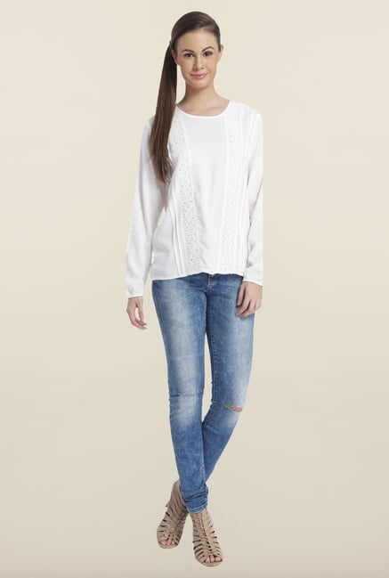 Only White Solid Regular-fit Top Only White Solid Regular-fit Top