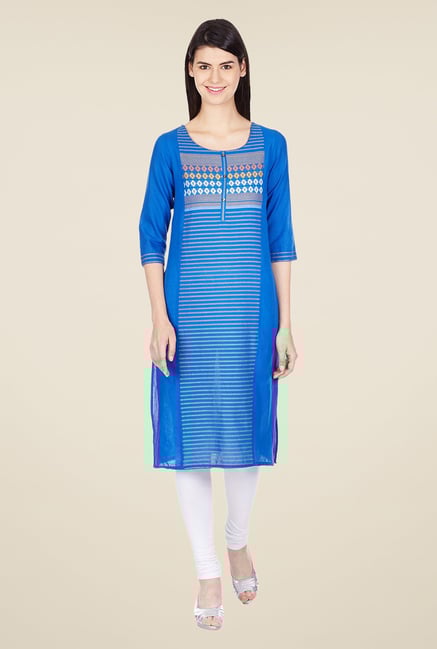 Aurelia Blue Cotton Kurta Aurelia Blue Cotton Kurta