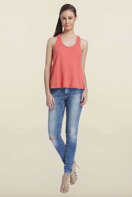 Only Coral Solid Tank Top Only Coral Solid Tank Top