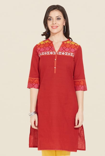 Aurelia Maroon Printed Kurta Aurelia Maroon Printed Kurta