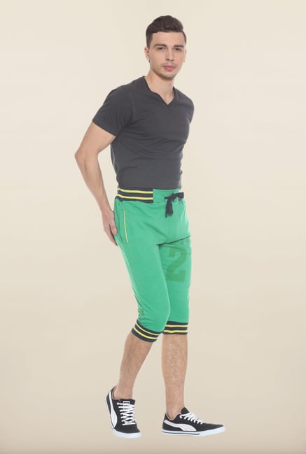 Sweet Dreams Green Solid Jamaican Shorts Sweet Dreams Green Solid Jamaican Shorts