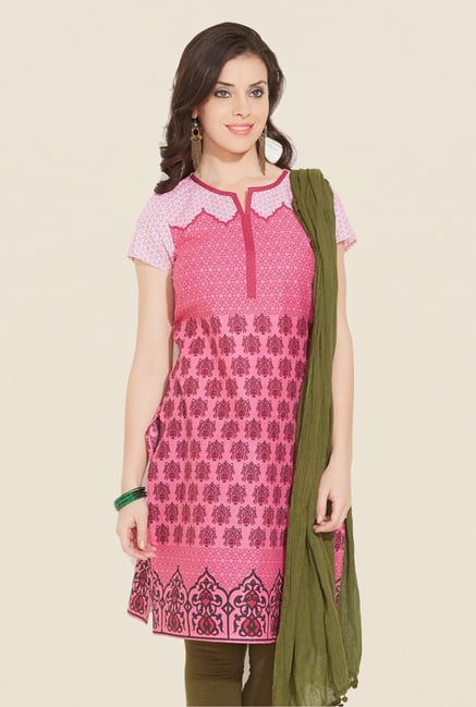 Aurelia Raspberry Printed Kurta Aurelia Raspberry Printed Kurta