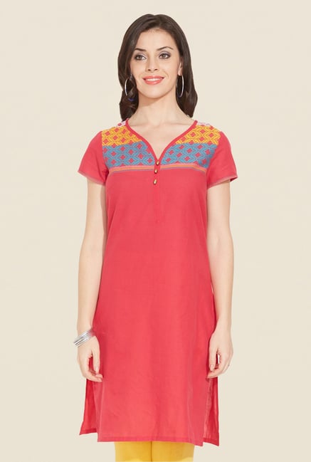 Aurelia Raspberry Solid Kurta Aurelia Raspberry Solid Kurta
