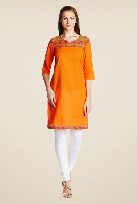 Aurelia Yellow Solid Kurta Aurelia Yellow Solid Kurta