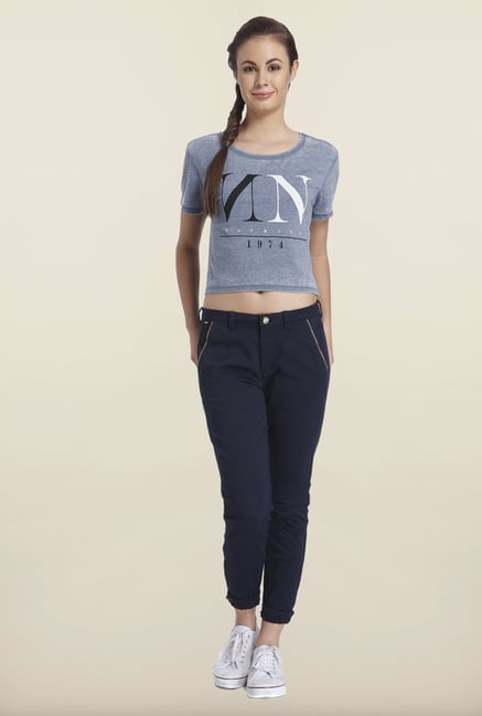 Only Indigo Regular Fit Crop Top Only Indigo Regular Fit Crop Top