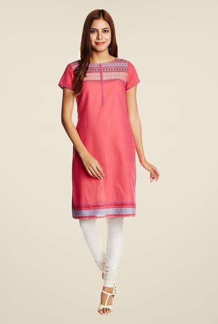 Aurelia Light Pink Printed Kurta Aurelia Light Pink Printed Kurta
