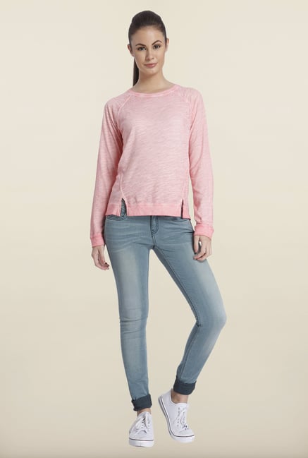 Only Light Pink Solid Cotton Top Only Light Pink Solid Cotton Top