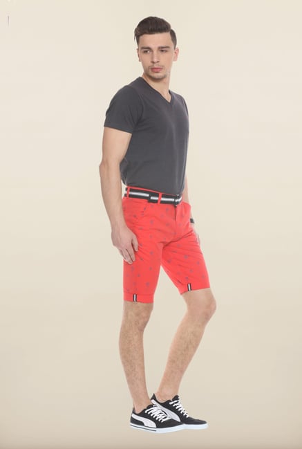 Sweet Dreams Red Printed Jamaican Shorts Sweet Dreams Red Printed Jamaican Shorts