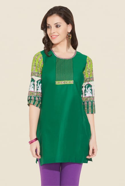 Aurelia Green Printed Kurti Aurelia Green Printed Kurti