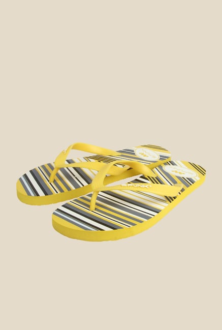 Spunk Neon Yellow & Black Slippers Spunk Neon Yellow & Black Slippers