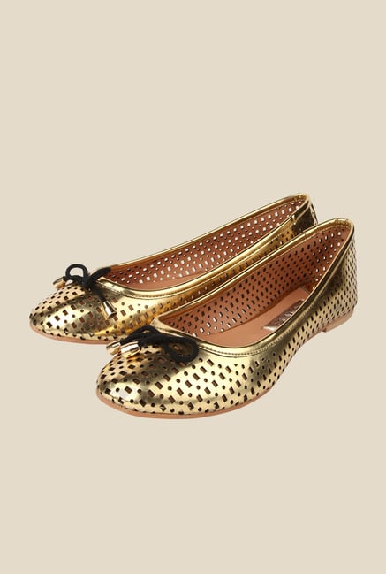 Spunk Lara Gold Flat Ballerinas Spunk Lara Gold Flat Ballerinas