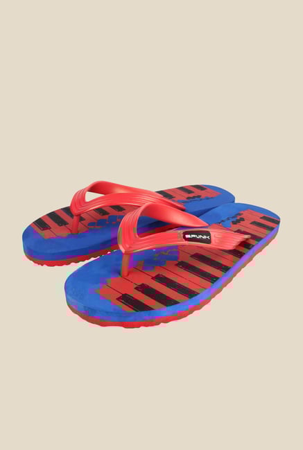 Spunk Piano Red & Blue Slippers Spunk Piano Red & Blue Slippers