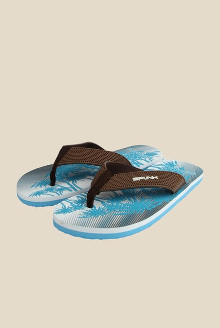Spunk Finch Brown & Blue Slippers Spunk Finch Brown & Blue Slippers