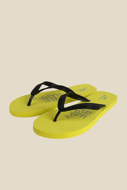 Spunk Crazy Black & Yellow Slippers Spunk Crazy Black & Yellow Slippers