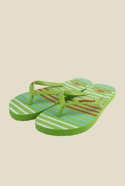 Spunk Glow Lime Green Flip Flops Spunk Glow Lime Green Flip Flops