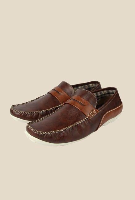 Spunk Coffee & Tan Casual Loafers Spunk Coffee & Tan Casual Loafers