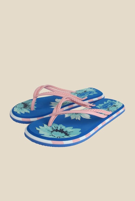 Spunk Ava Peach & Blue Flip Flops Spunk Ava Peach & Blue Flip Flops